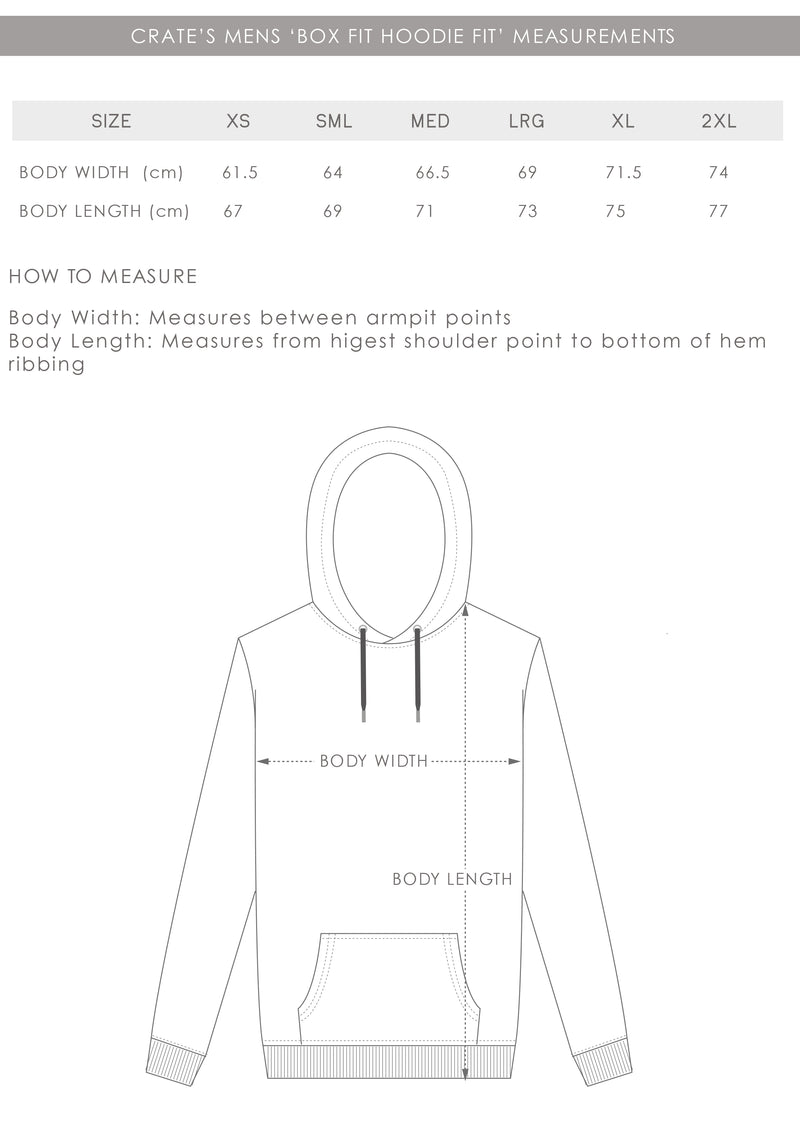 box fit hoodie size chart