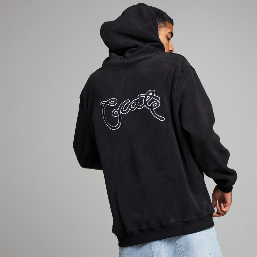 MEN’S SCRIPTED POLAR FLEECE HOODIE