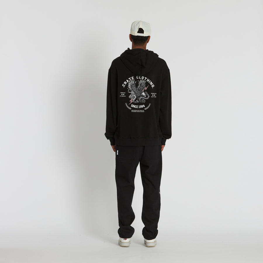 MENS FANGS & FEATHERS HOODIE