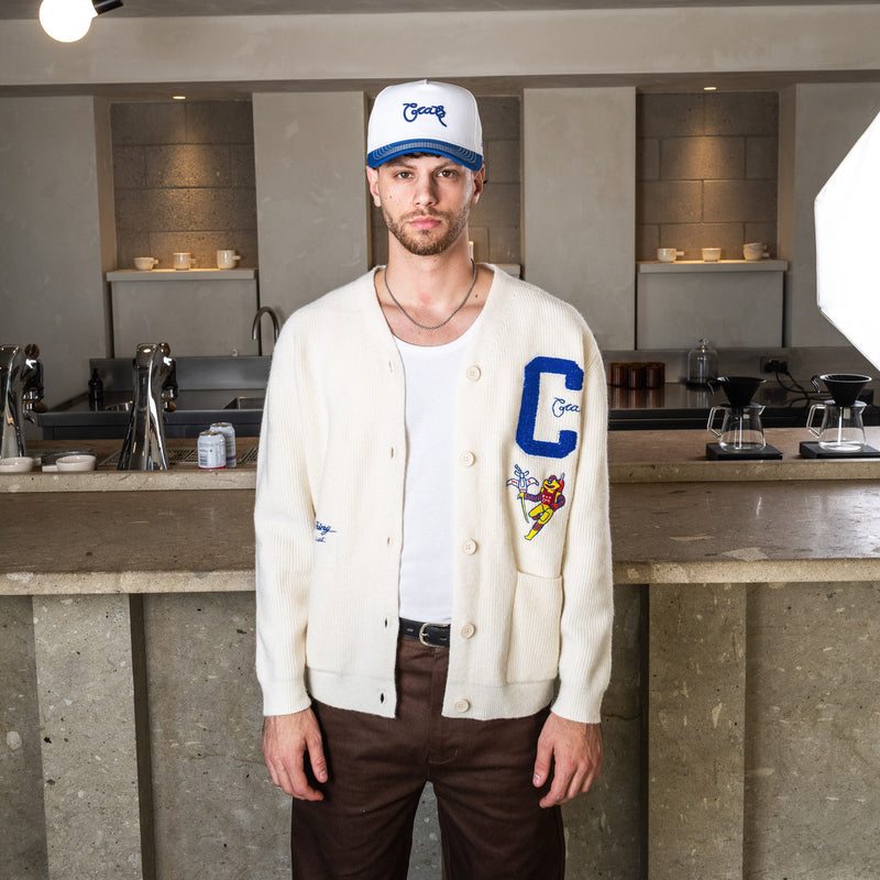 CRATE X SPACE MAN CANDY STICKS CARDIGAN