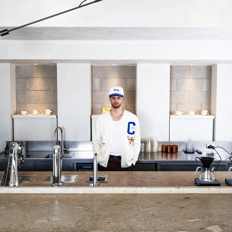 CRATE X SPACE MAN CANDY STICKS CARDIGAN