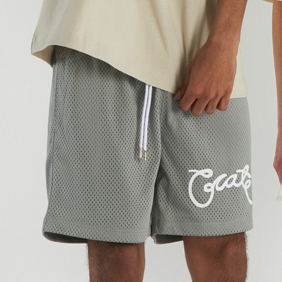 Men's Basic Script Mesh Shorts