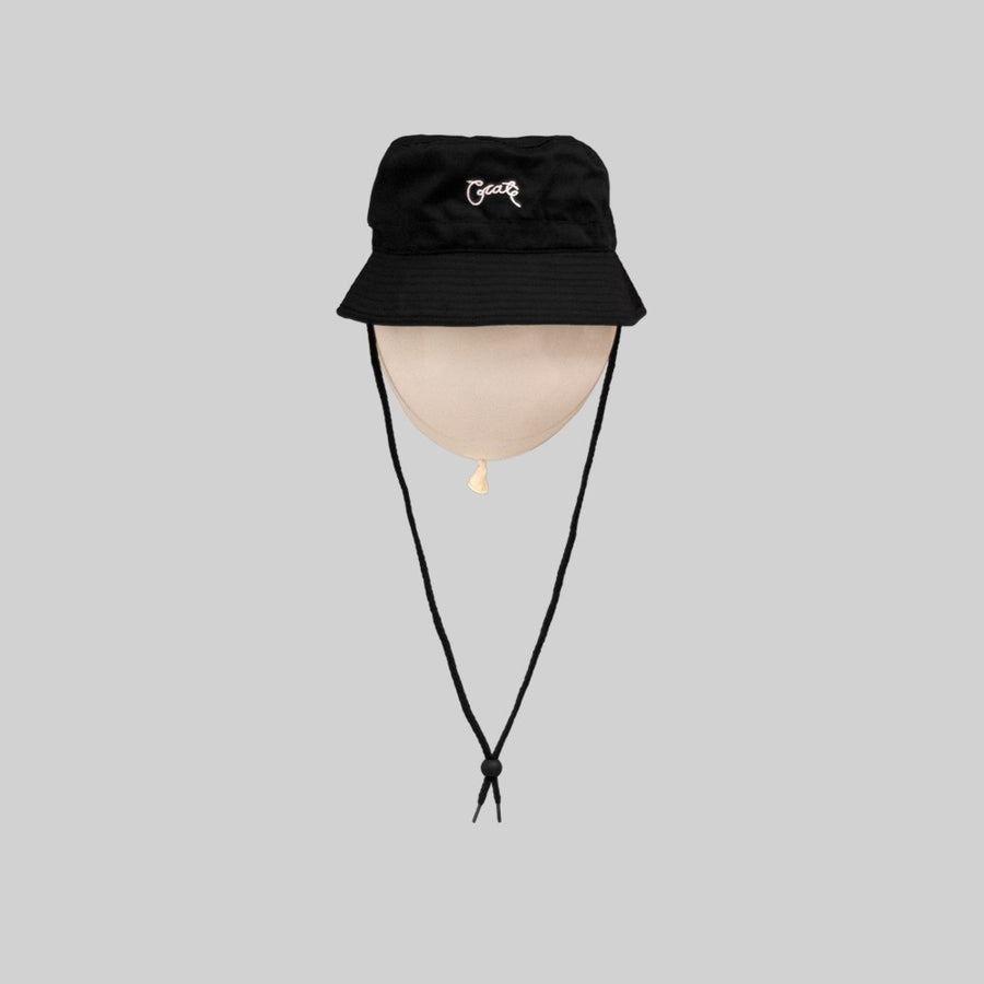Unisex Scripted Bucket Hat Black