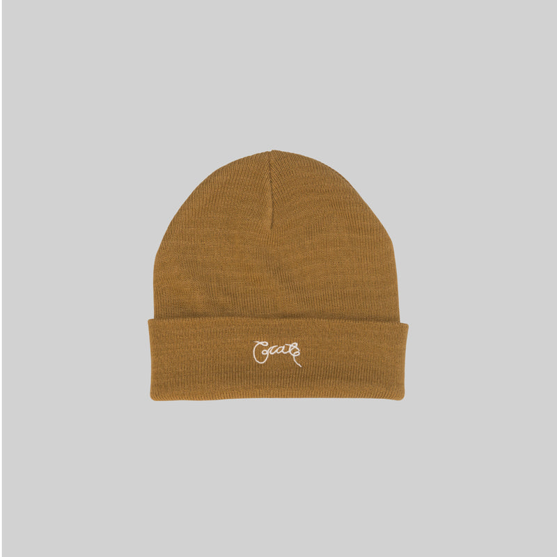 UNISEX Scripted Beanie Camel
