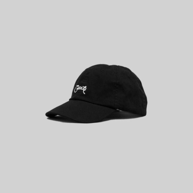 Unisex Scripted Cap Black