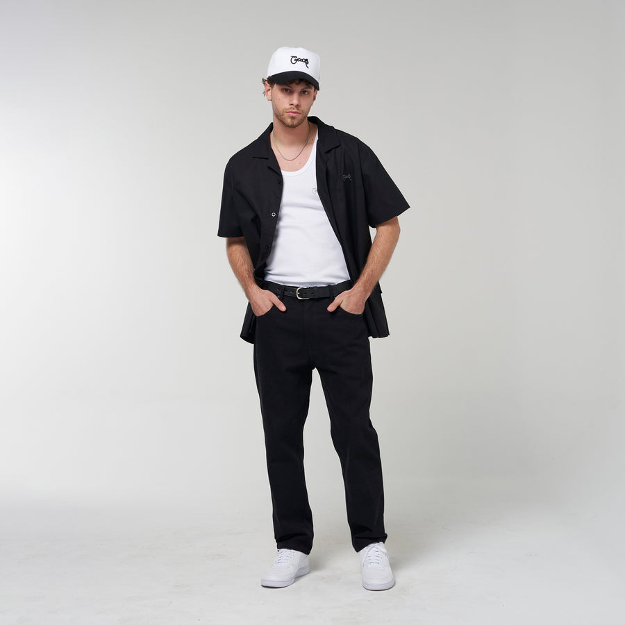 Crate Script Cuban Collar SS Shirt
