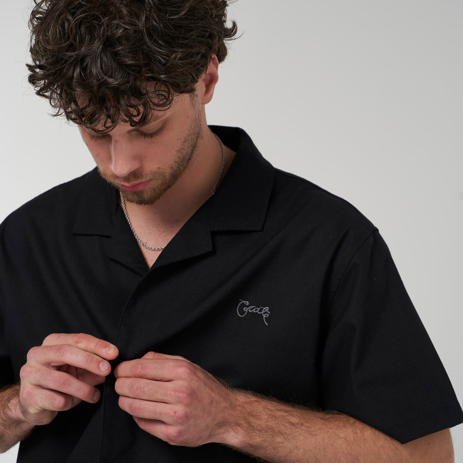 Crate Script Cuban Collar SS Shirt