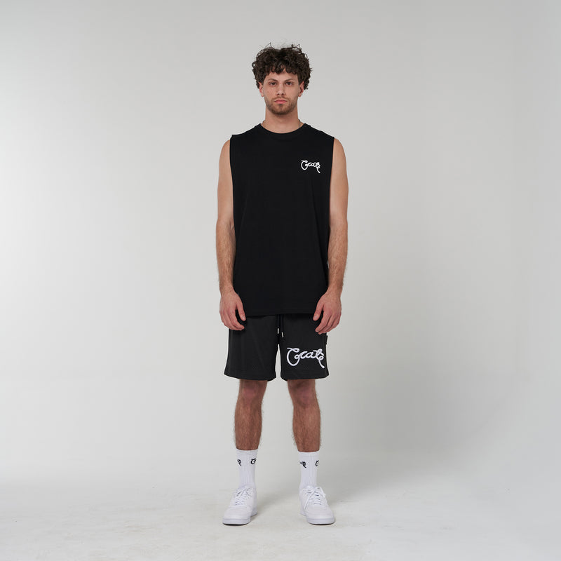 MENS SCRIPTED MUSCLE SINGLET