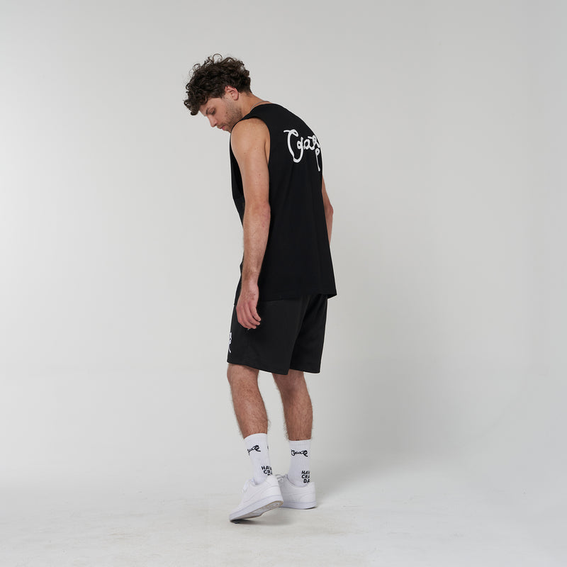 MENS SCRIPTED MUSCLE SINGLET