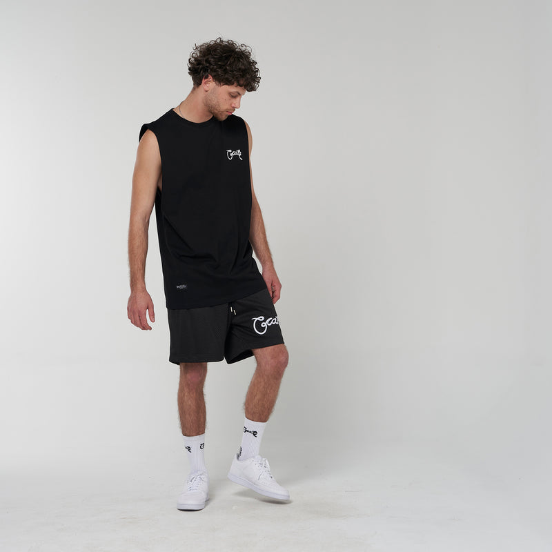 MENS SCRIPTED MUSCLE SINGLET