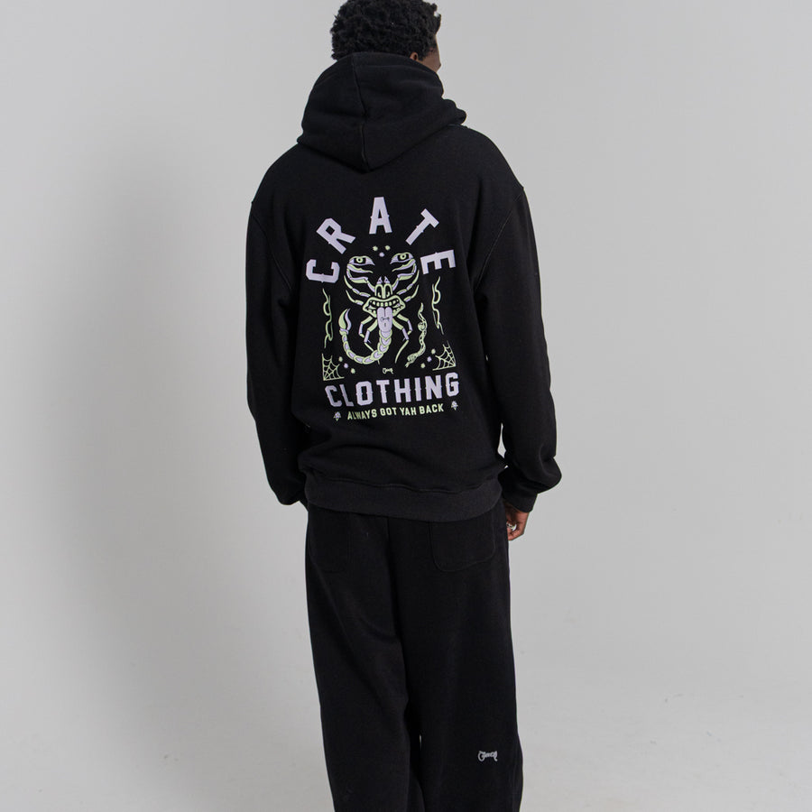 CRATE GOT YOUR BACK GLOW IN THE DARK PRINT HOODIE