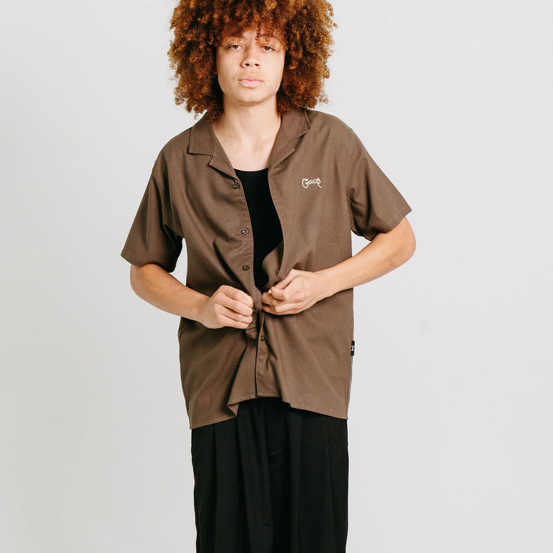 CRATE SCRIPT CUBAN COLLAR SS SHIRT