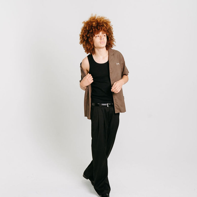 CRATE SCRIPT CUBAN COLLAR SS SHIRT