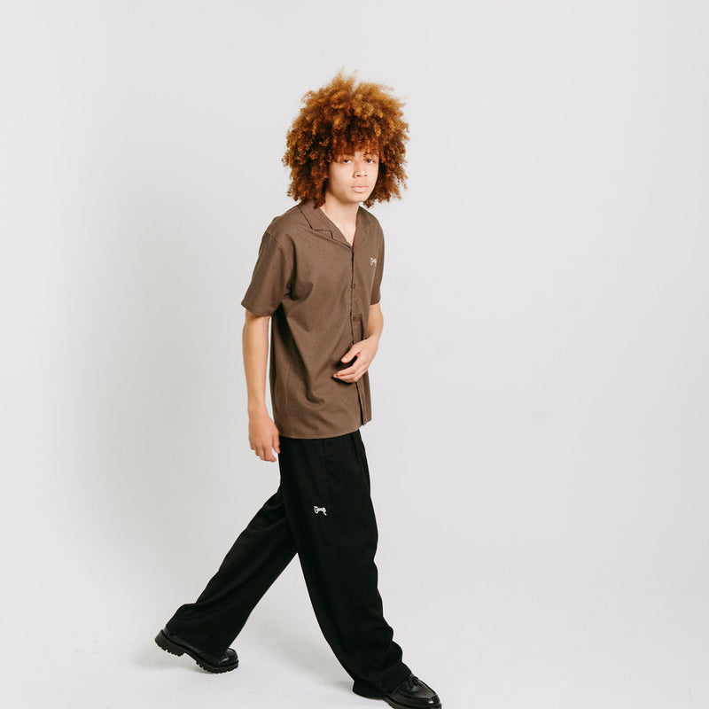 CRATE SCRIPT CUBAN COLLAR SS SHIRT