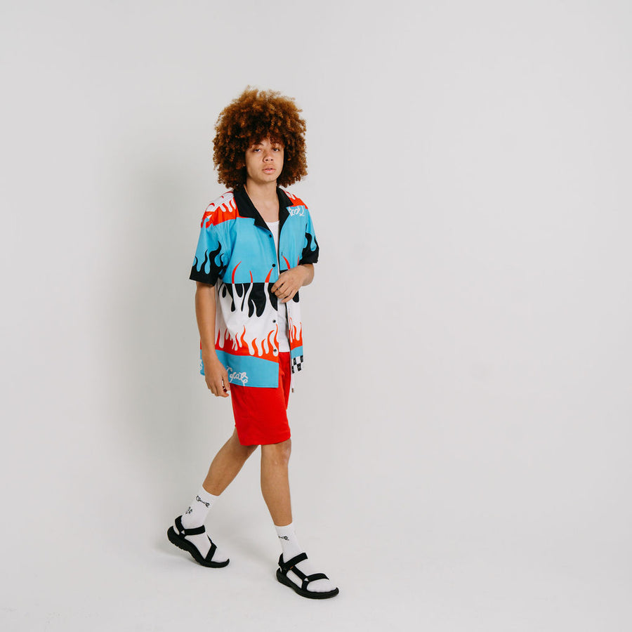 Men's Basic Script Mesh Shorts