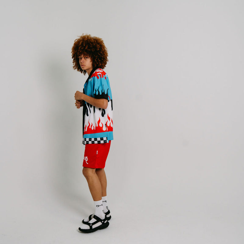 Men's Basic Script Mesh Shorts