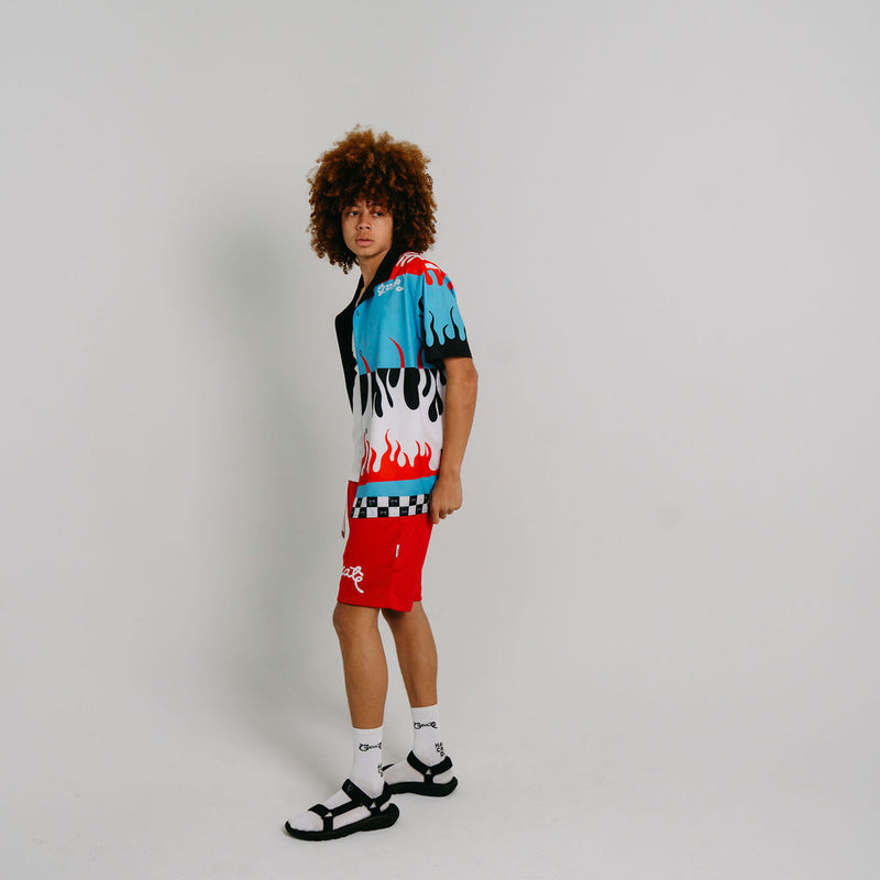 Men's Basic Script Mesh Shorts