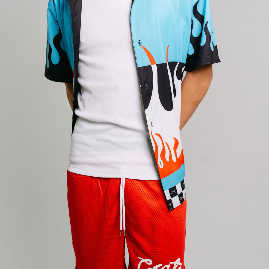 Men's Basic Script Mesh Shorts