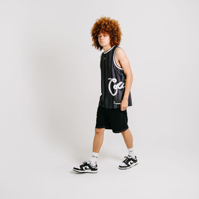 CRATE SIDE SCRIPT BASKETBALL SINGLET