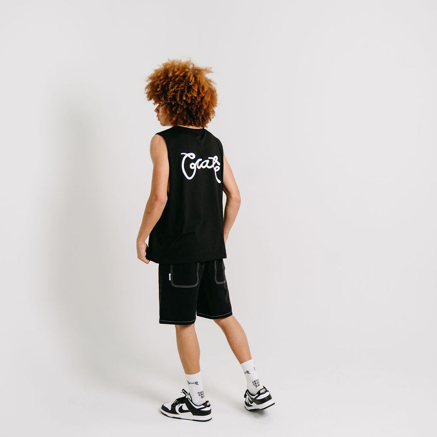 MENS SCRIPTED MUSCLE SINGLET