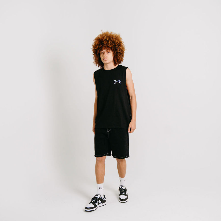 MENS SCRIPTED MUSCLE SINGLET