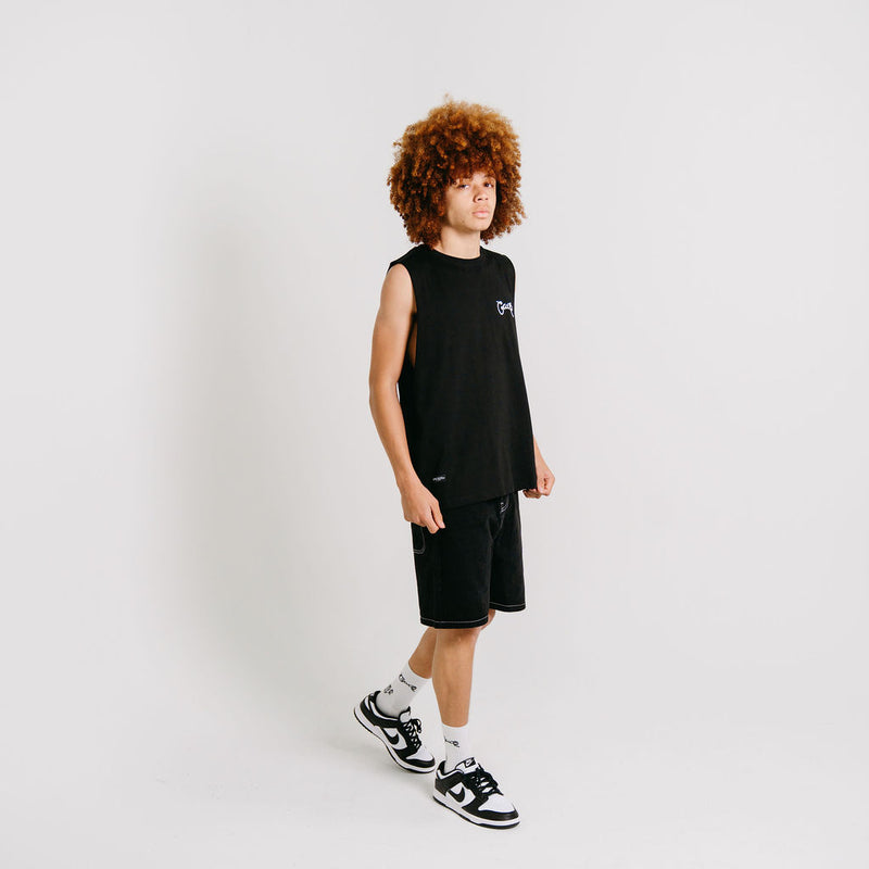 MENS SCRIPTED MUSCLE SINGLET
