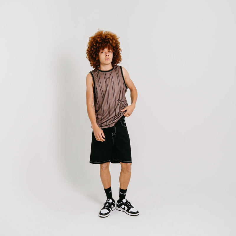 CRATE SIDE SCRIPT BASKETBALL SINGLET