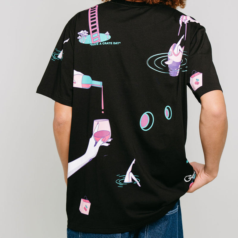 CRATE X RICE RICE BABY ALL OVER PRINT T-SHIRT