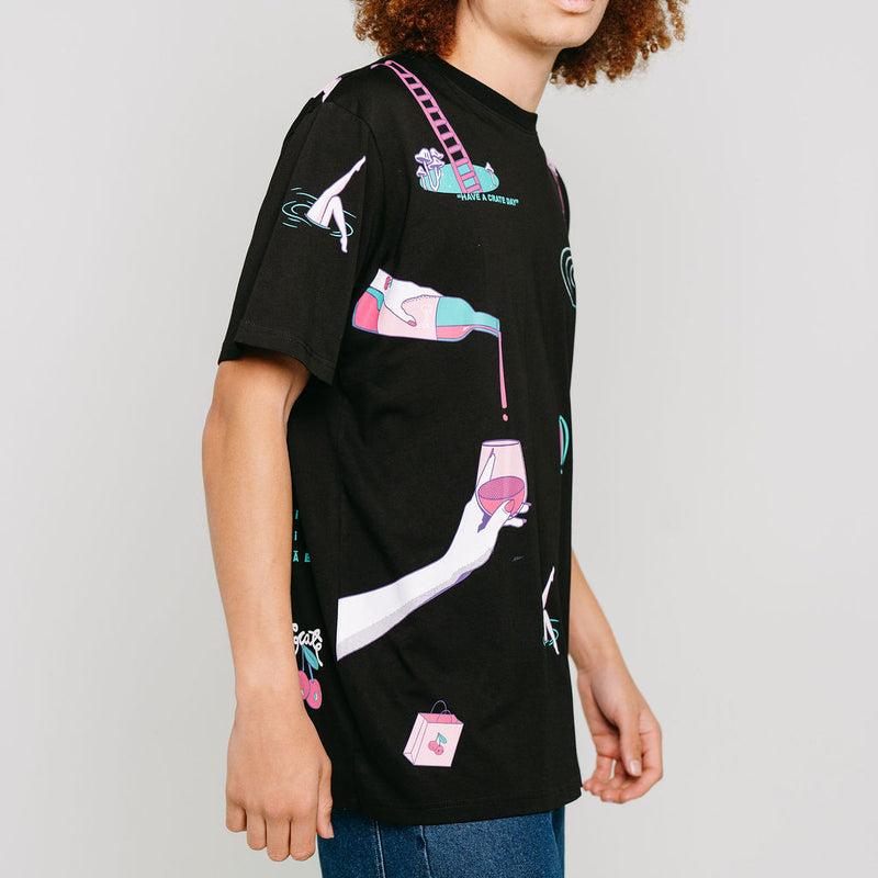 CRATE X RICE RICE BABY ALL OVER PRINT T-SHIRT