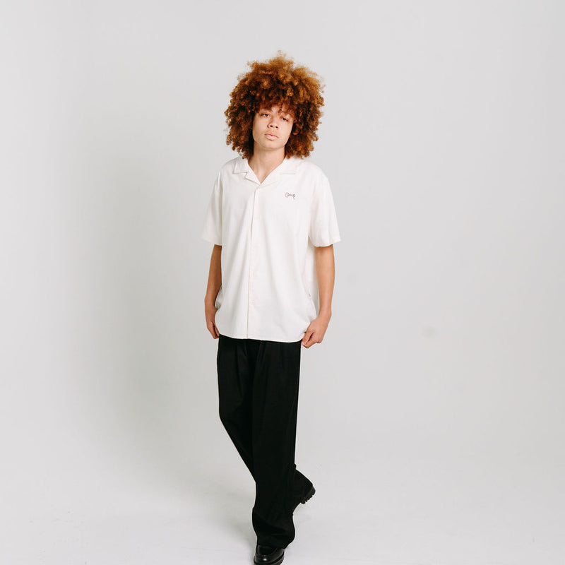 Crate Script Cuban Collar SS Shirt