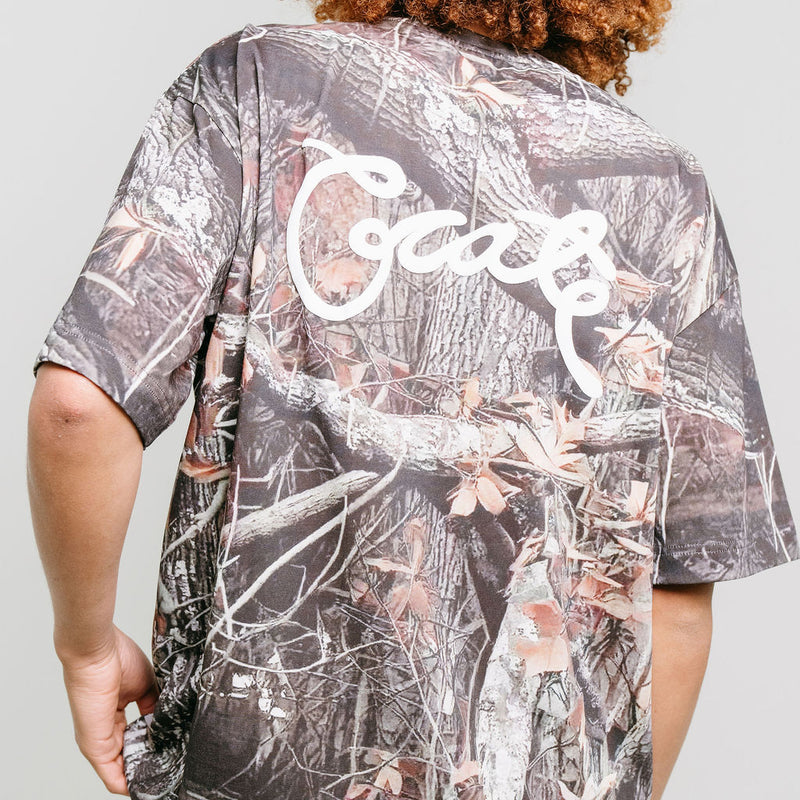 CRATE TREE CAMO SCRIPTED BOX FIT T-SHIRT