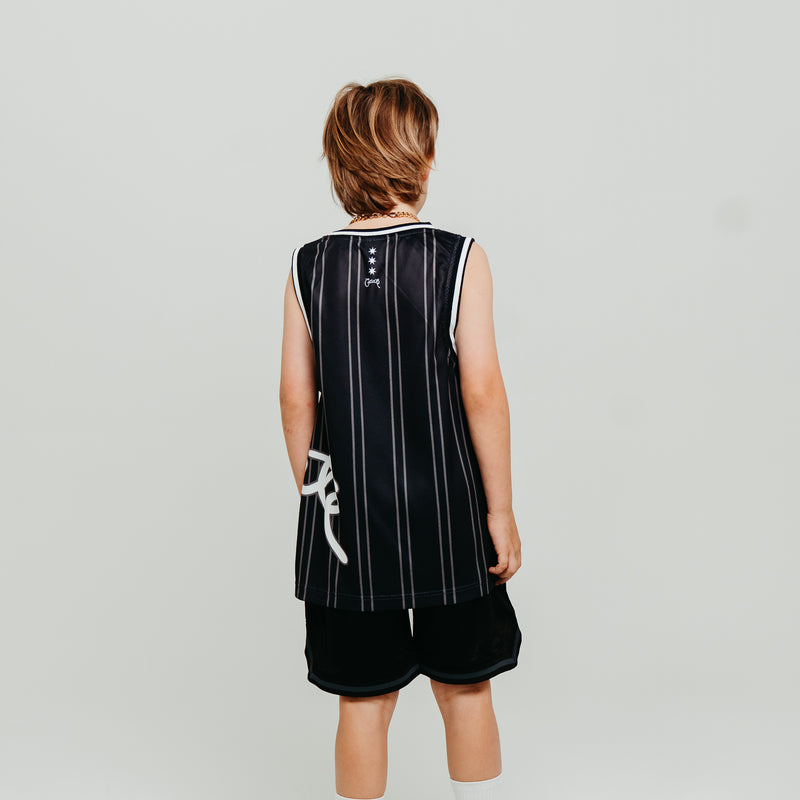 CRATE KIDS SIDE SCRIPT BASKETBALL SINGLET