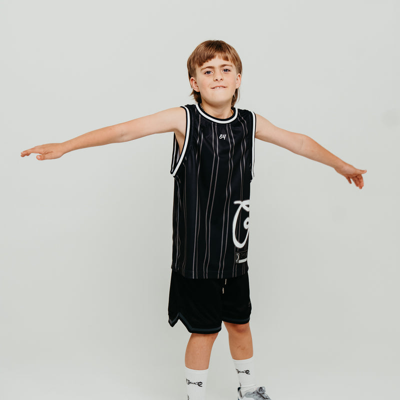 CRATE KIDS SIDE SCRIPT BASKETBALL SINGLET