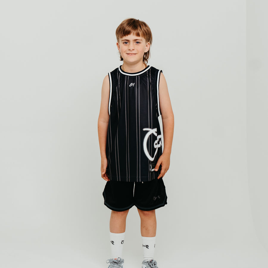 CRATE KIDS SIDE SCRIPT BASKETBALL SINGLET