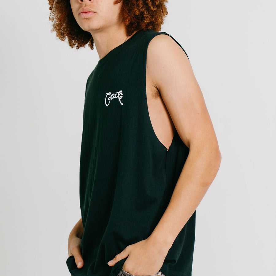 MENS SCRIPTED MUSCLE SINGLET