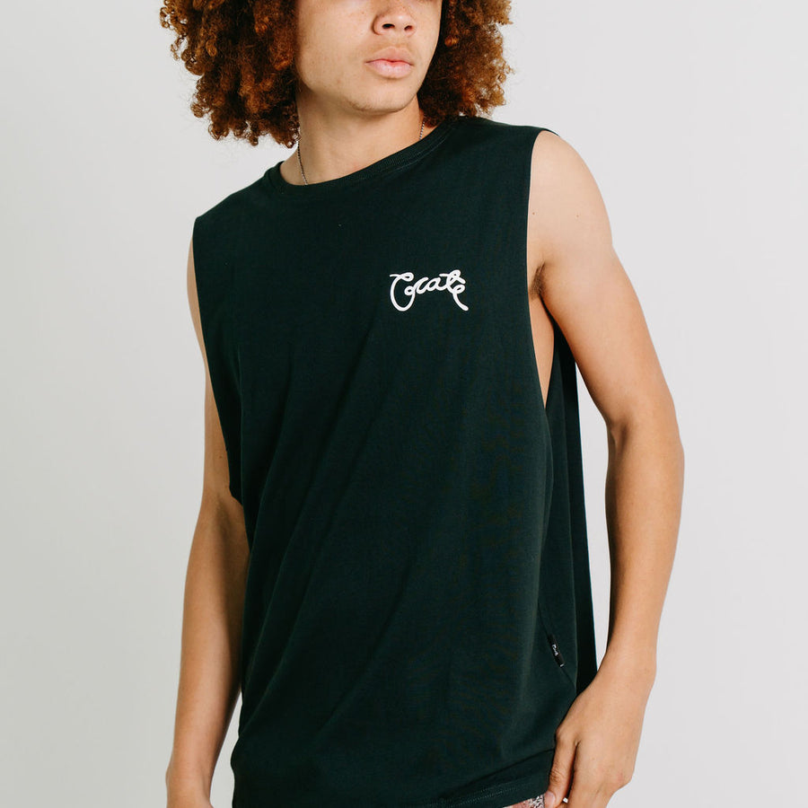 MENS SCRIPTED MUSCLE SINGLET