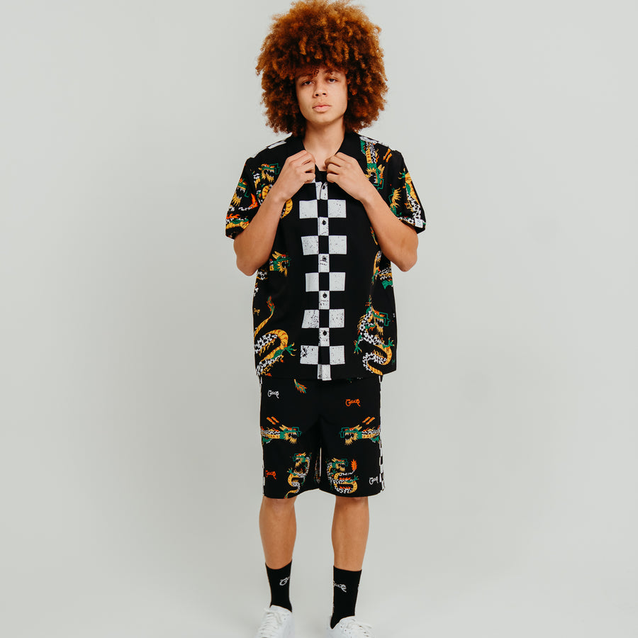 CRATE CHECK DRAGON PANEL BOARDSHORTS