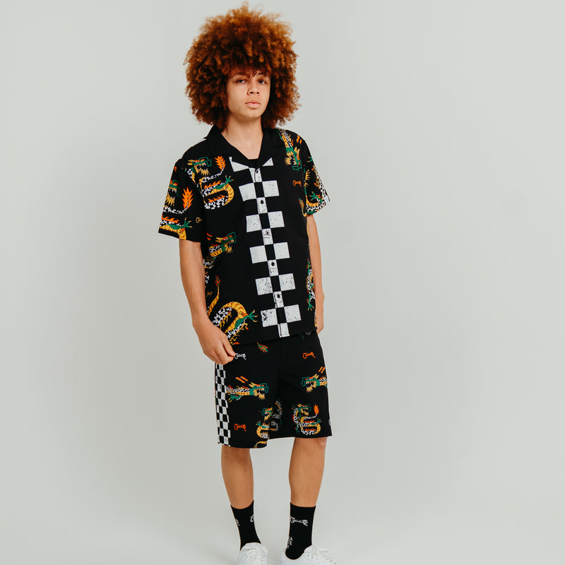 CRATE CHECK DRAGON PANEL BOARDSHORTS