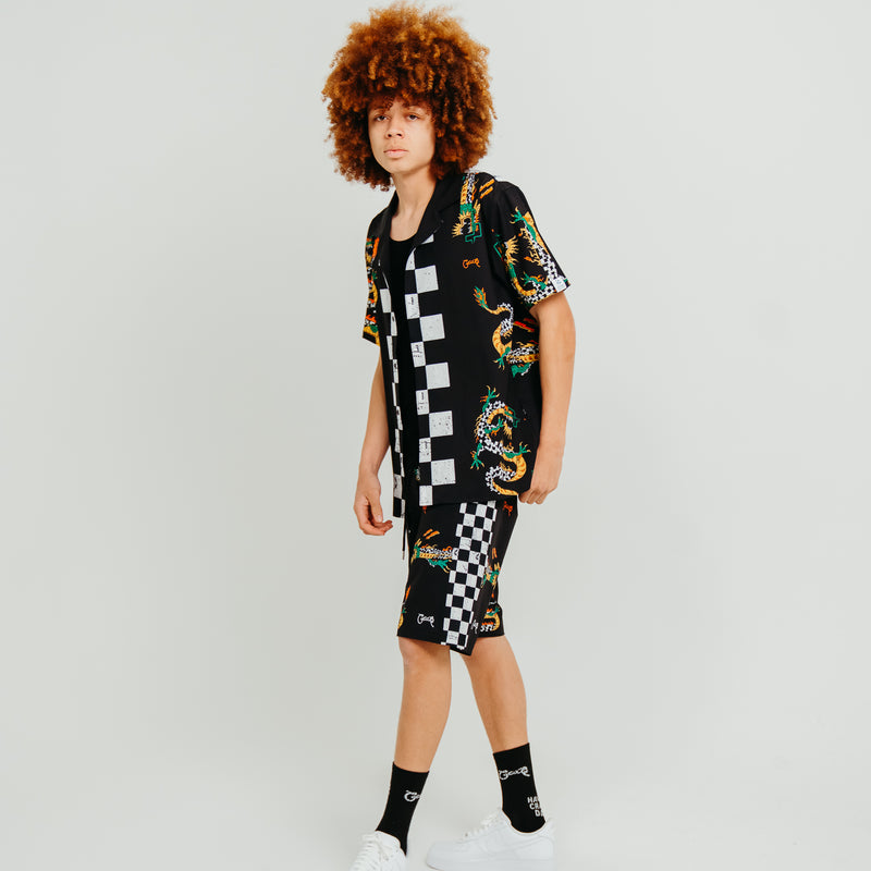 CRATE CHECK DRAGON PANEL BOARDSHORTS