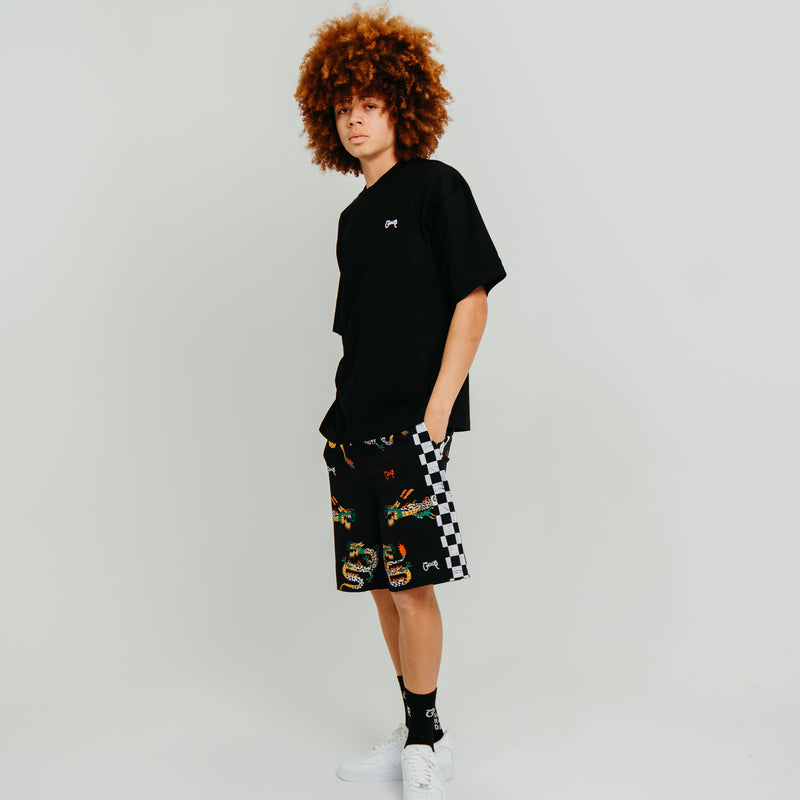 CRATE CHECK DRAGON PANEL BOARDSHORTS