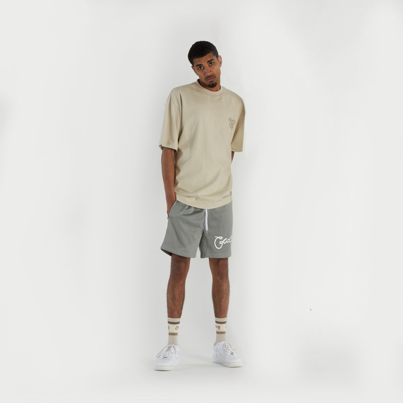 Men's Basic Script Mesh Shorts