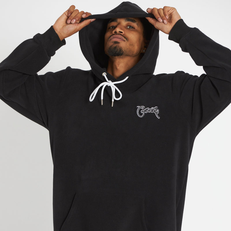 MEN’S SCRIPTED POLAR FLEECE HOODIE