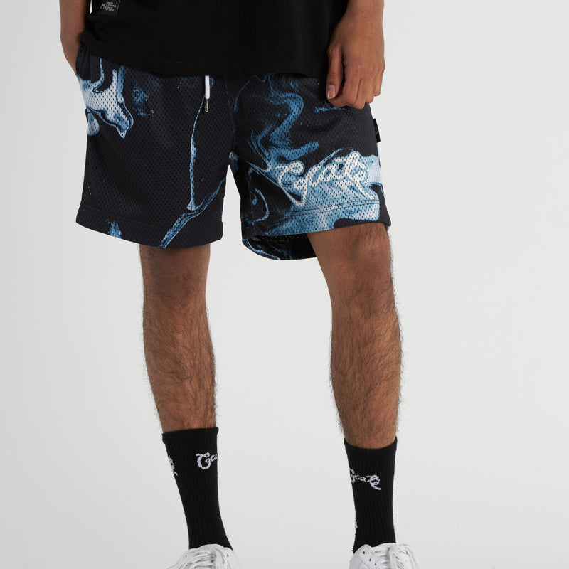 Men's Pattern Script Mesh Shorts
