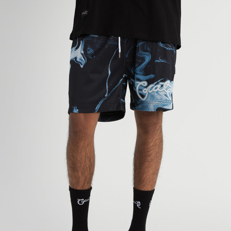 Men's Pattern Script Mesh Shorts