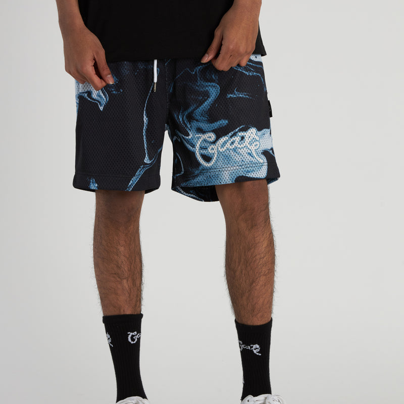 Men's Pattern Script Mesh Shorts