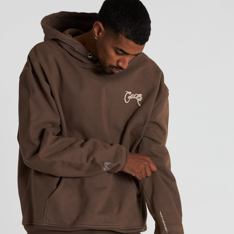 MEN'S SCRIPTED BOX FIT HOODIE