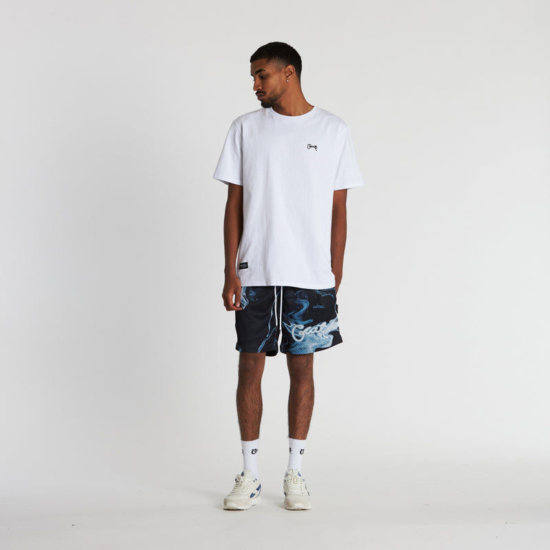 Men's Pattern Script Mesh Shorts