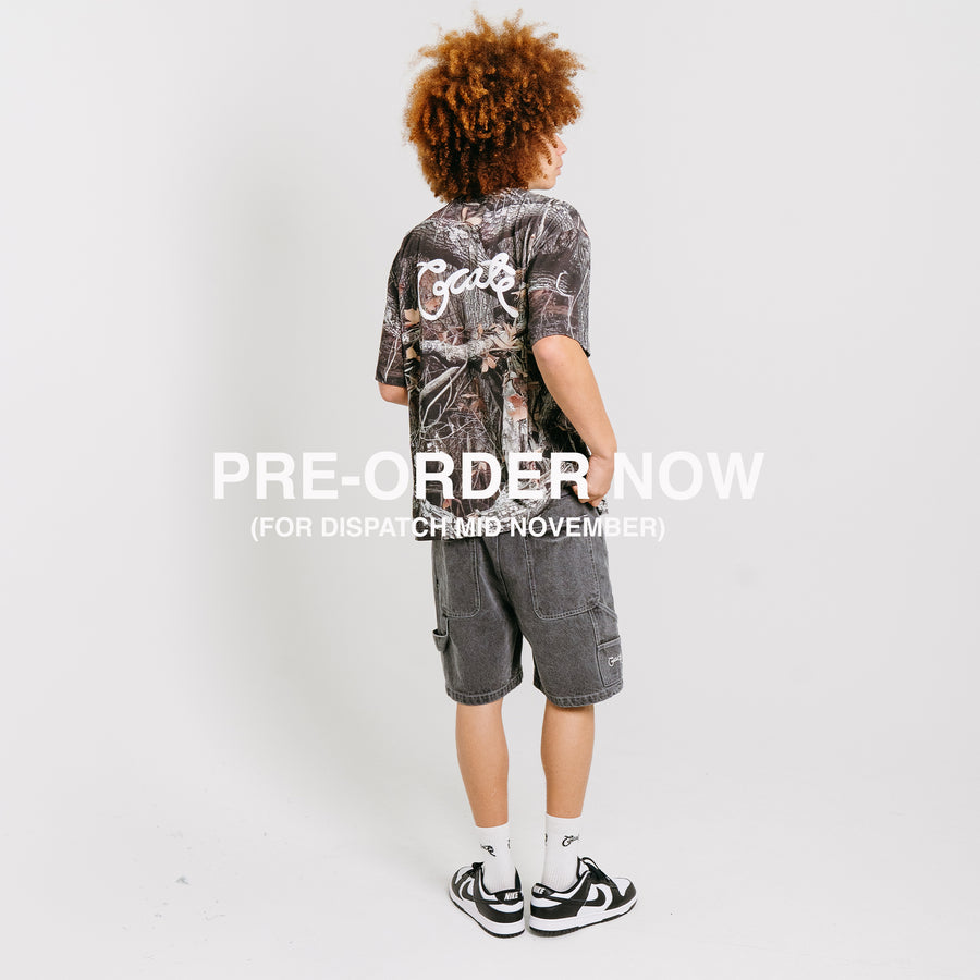 CRATE TREE CAMO SCRIPTED BOX FIT T-SHIRT