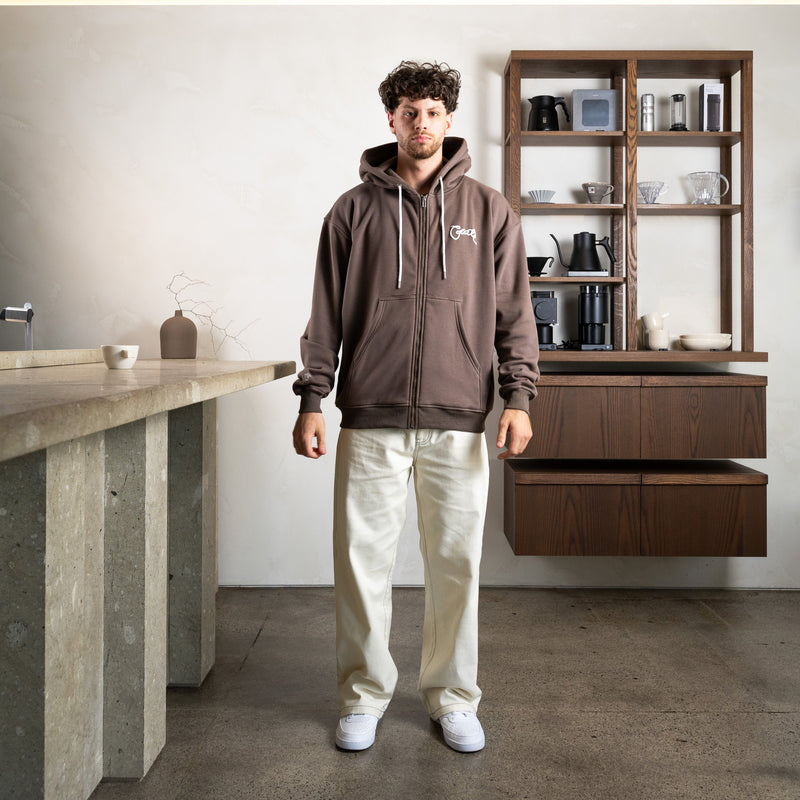 SUPERFLEECE SCRIPTED ZIP HOODIE