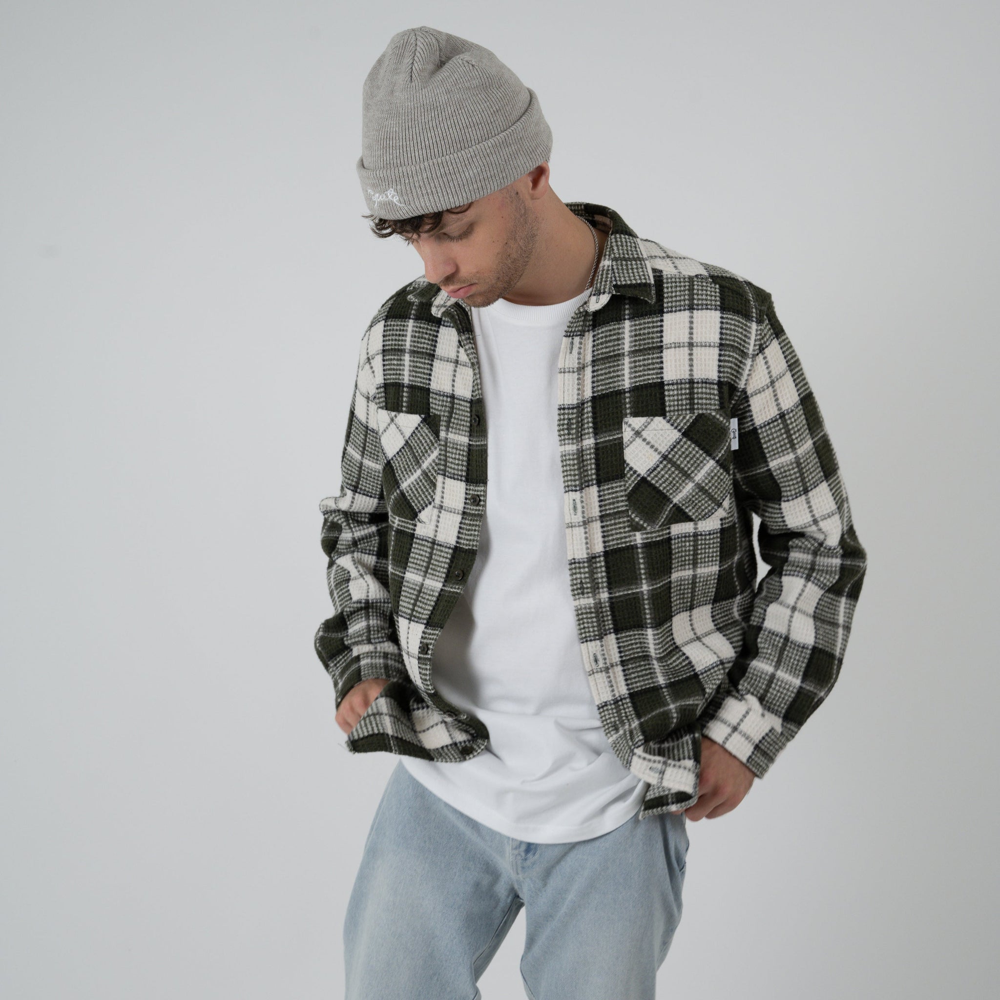 MEN'S MASON WAFFLE PLAD SHIRT
